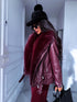 Bordeaux jacket with bordeaux fur "LUX FUR" FL47